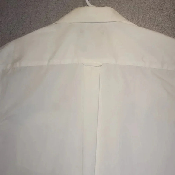 George Men's White Long Sleeve Button Down Dress  Shirt Size 15 - Picture 7 of 11